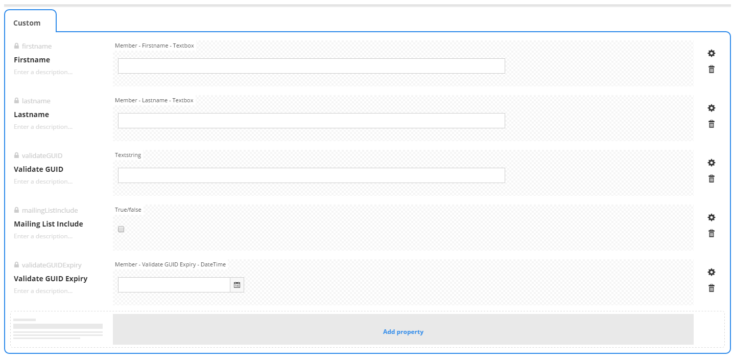 Member Type with Custom Properties