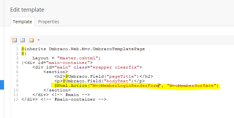 The Login Template