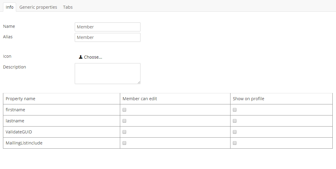 Member Type with Custom Properties